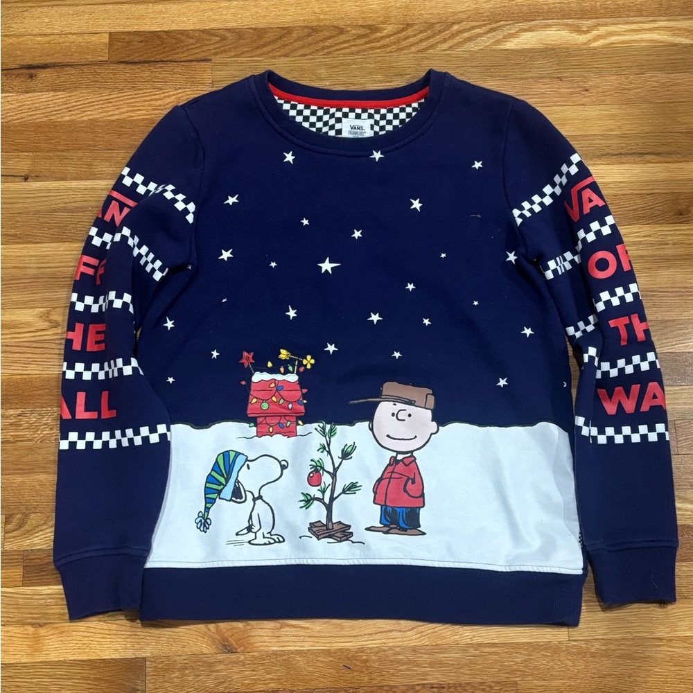 Vans x Peanuts Christmas crewneck sweatshirt - navy & red